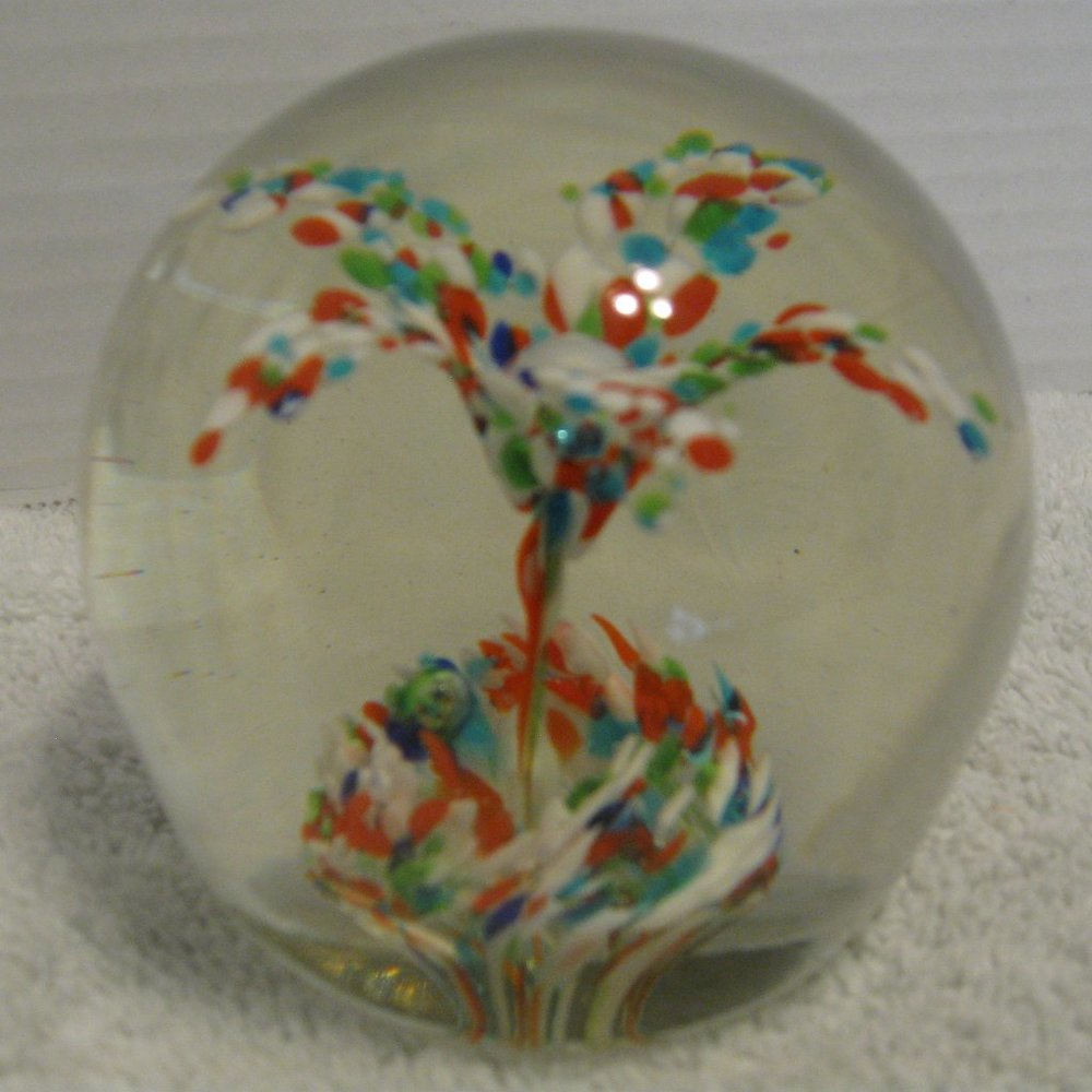 Glass Decorative Paper Weight Very Vibrant colors.